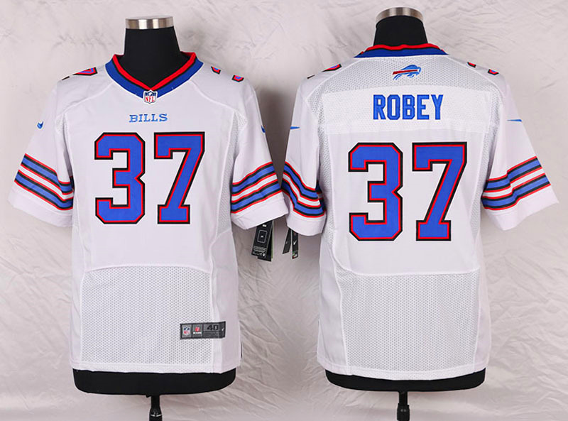 Nike Buffalo Bills #37 Robey White Elite Jersey