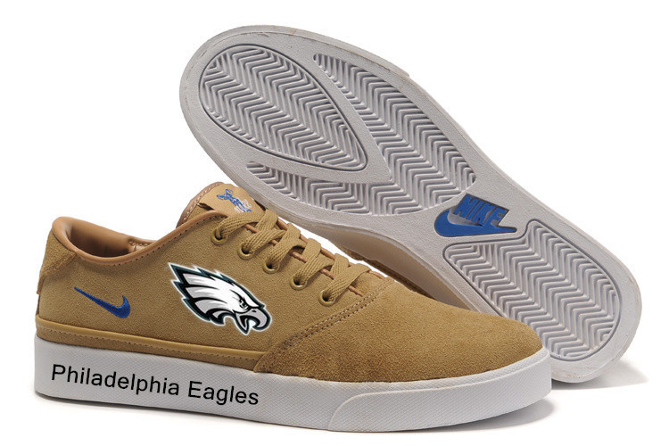 NFL Philadelphia Eagles Training Shoes with Flat Sole Yellow