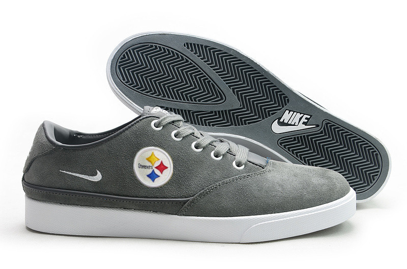 NFL Pittsburgh Steelers Training Shoes with Flat Sole Grey