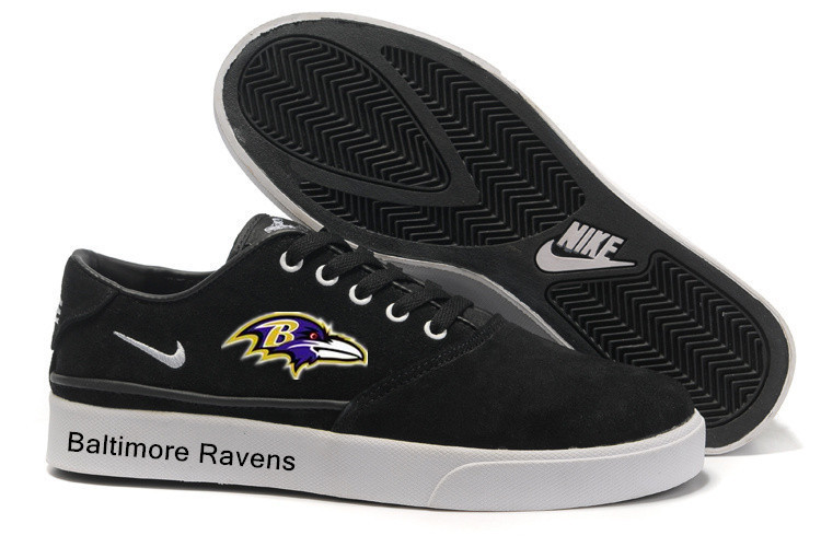 NFL Baltimore Ravens Training Shoes with Flat Sole Black