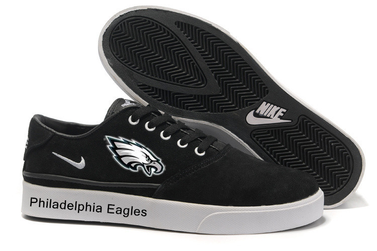 NFL Philadelphia Eagles Training Shoes with Flat Sole Black