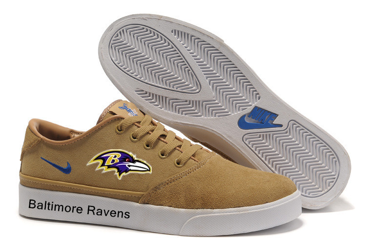 NFL Baltimore Ravens Training Shoes with Flat Sole Yellow