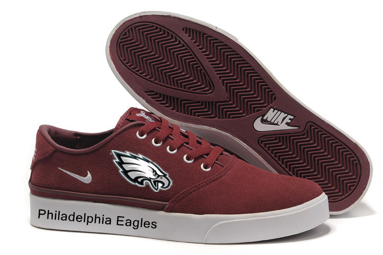 NFL Philadelphia Eagles Training Shoes with Flat Sole Red