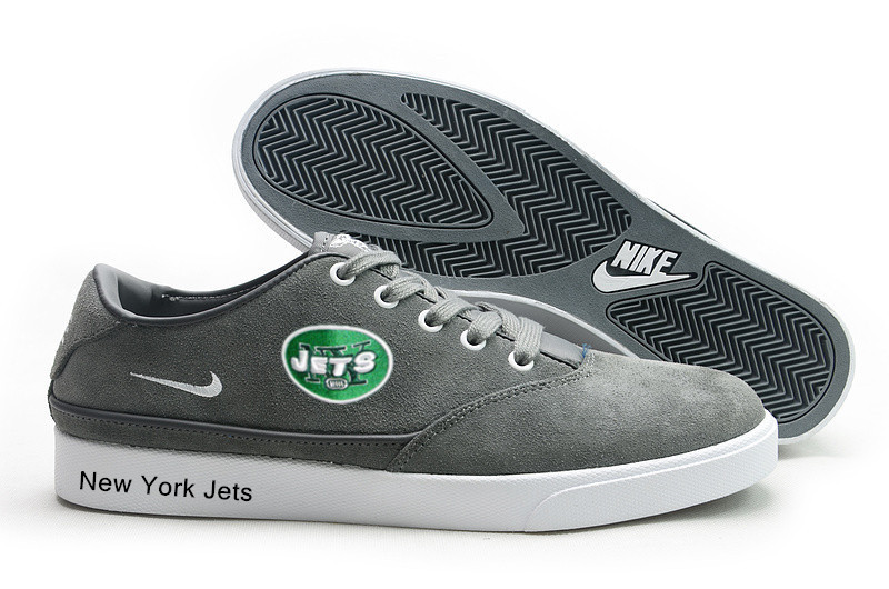 NFL New York Jets Training Shoes with Flat Sole Grey