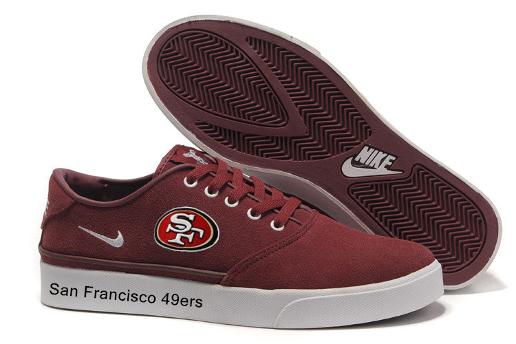 NFL San Francisco 49ers Training Shoes with Flat Sole Red