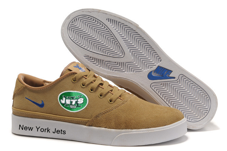 NFL New York Jets Training Shoes with Flat Sole Yelow