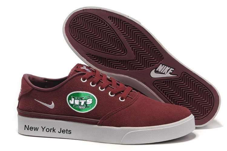 NFL New York Jets Training Shoes with Flat Sole Red