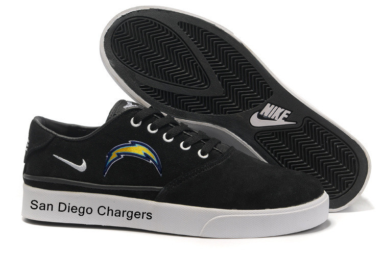 NFL San Diego Chargers Training Shoes with Flat Sole Black