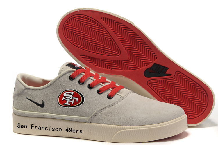 NFL San Francisco 49ers Training Shoes with Flat Sole Cream