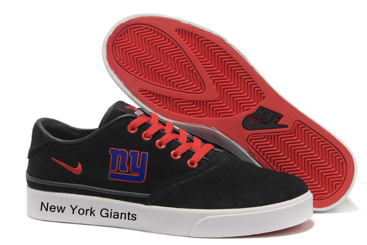 NFL New York Giants Training Shoes with Flat Sole Black Red
