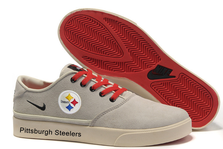 NFL Pittsburgh Steelers Training Shoes with Flat Sole Cream