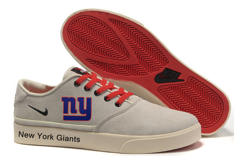 NFL New York Giants Training Shoes with Flat Sole Cream