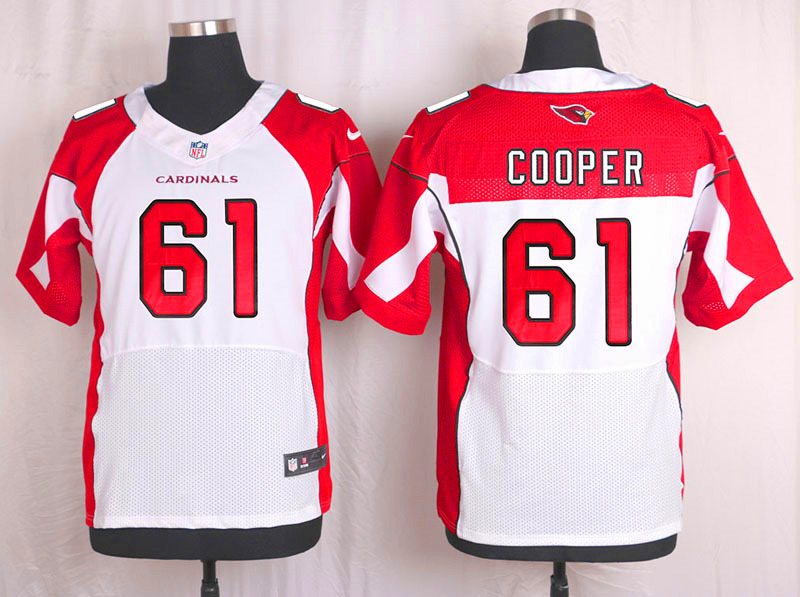 Nike Arizaona Cardinals #61 Cooper White Elite Jersey