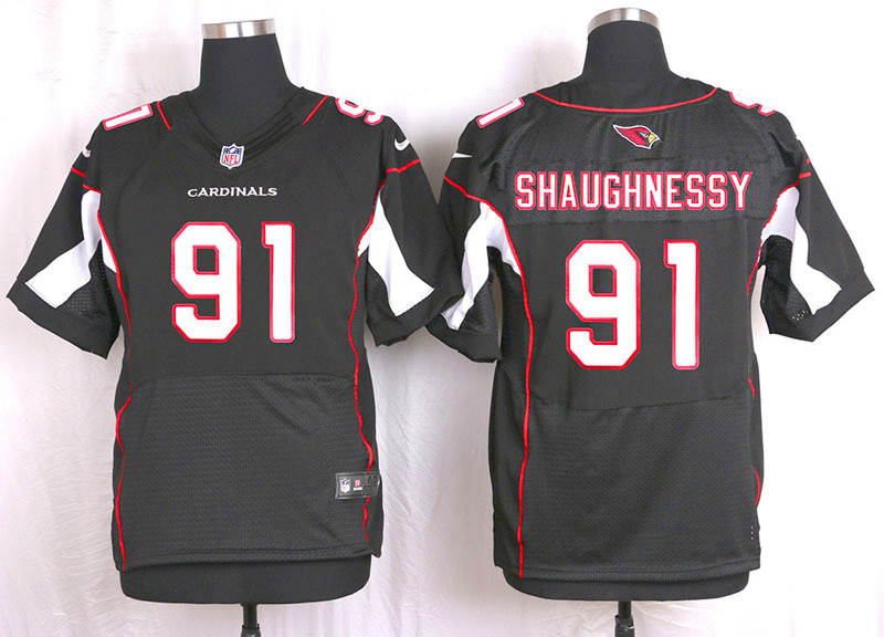 Nike Arizaona Cardinals #91 Shaughnessy Black Elite Jersey