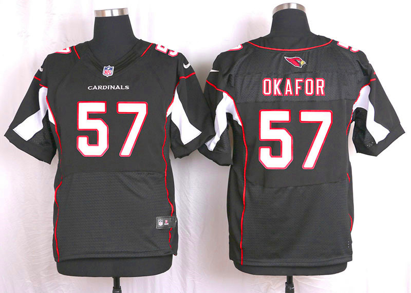 Nike Arizaona Cardinals #57 Okafor Black Elite Jersey