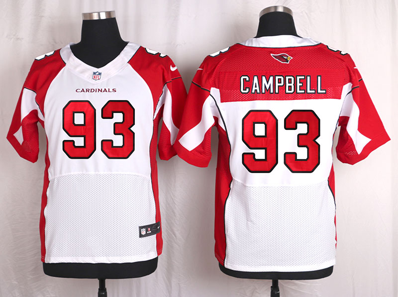 Nike Arizaona Cardinals #93 Campbell White Elite Jersey