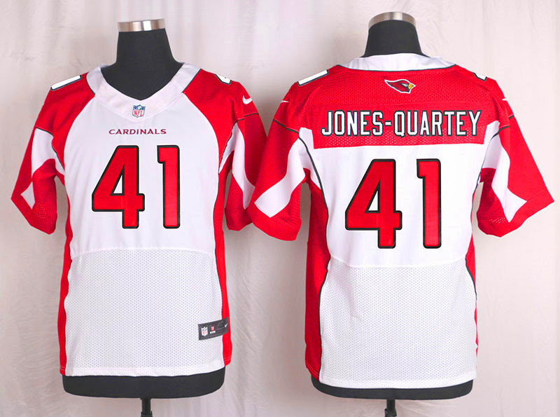 Nike Arizaona Cardinals #41 Jones-Quartey White Elite Jersey