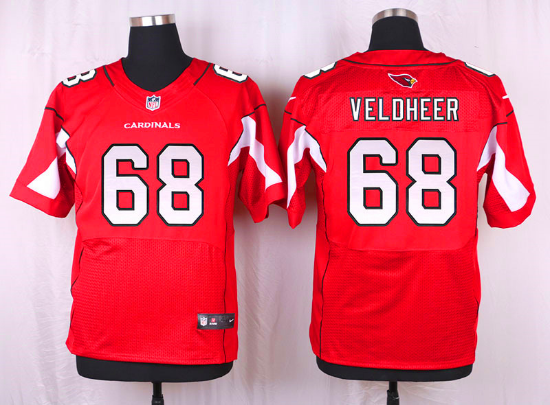 Nike Arizaona Cardinals #68 Veldheer Red Elite Jersey
