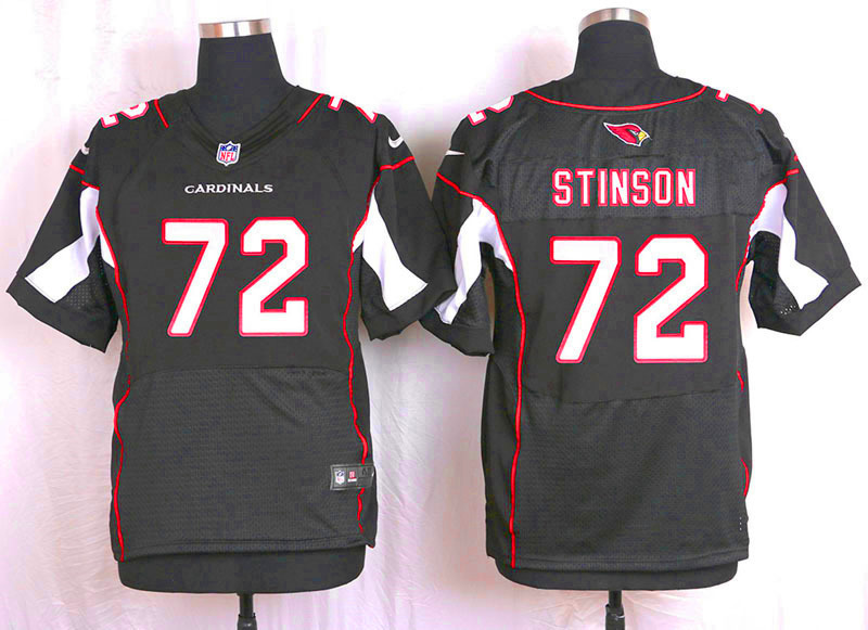 Nike Arizaona Cardinals #72 Stinson Black Elite Jersey