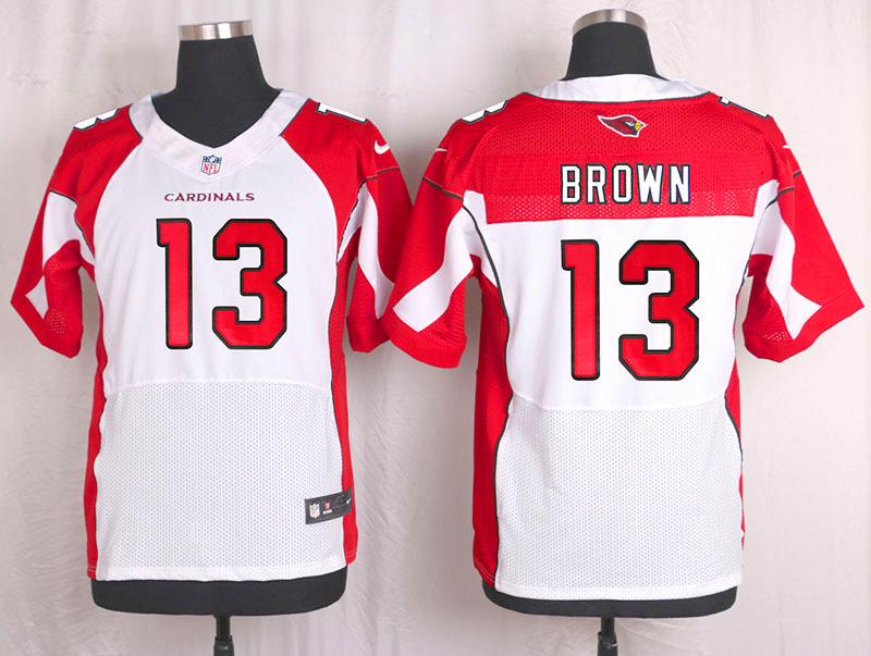 Nike Arizaona Cardinals #13 Brown White Elite Jersey