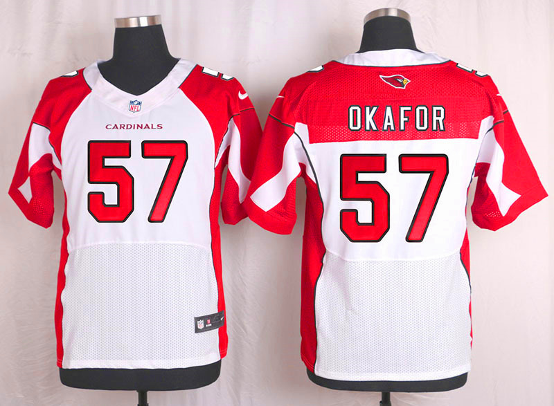 Nike Arizaona Cardinals #57 Okafor White Elite Jersey