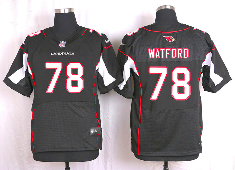 Nike Arizaona Cardinals #78 Watford Black Elite Jersey