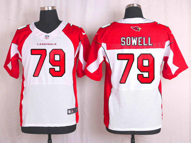 Nike Arizaona Cardinals #79 Sowell White Elite Jersey