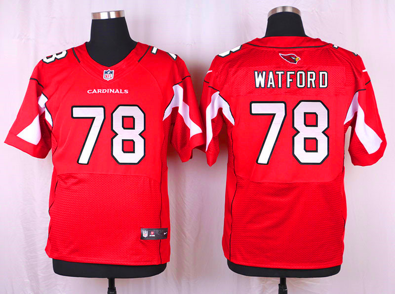 Nike Arizaona Cardinals #78 Watford Red Elite Jersey
