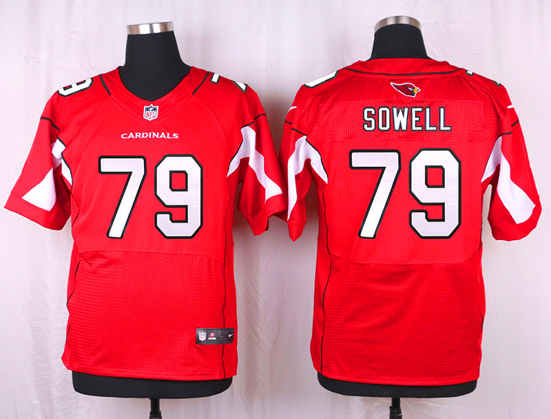 Nike Arizaona Cardinals #79 Sowell Red Elite Jersey