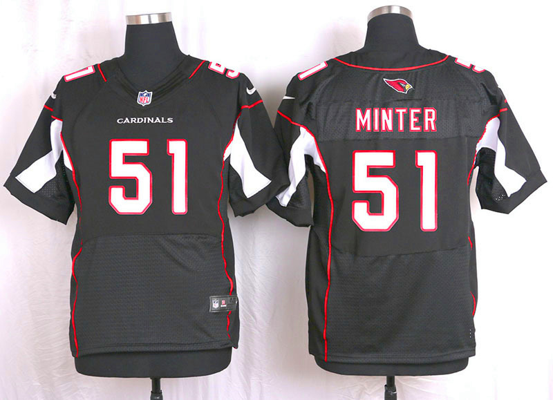 Nike Arizaona Cardinals #51 Minter Black Elite Jersey