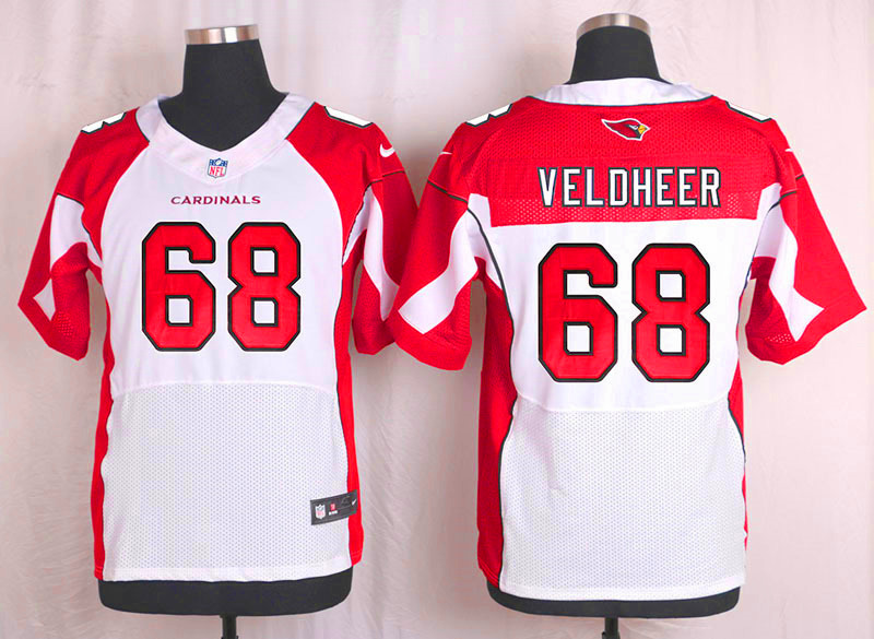 Nike Arizaona Cardinals #68 Veldheer White Elite Jersey