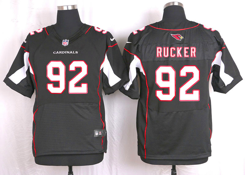 Nike Arizaona Cardinals #92 Rucker Black Elite Jersey