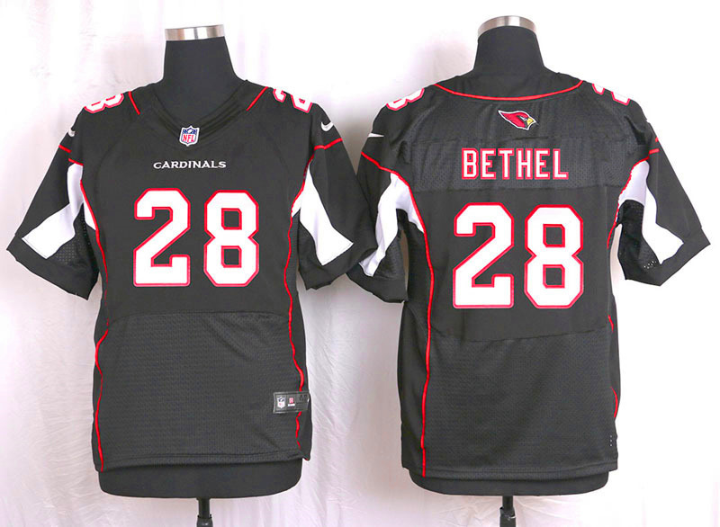 Nike Arizaona Cardinals #28 Bethel Black Elite Jersey