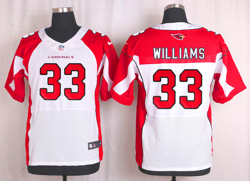 Nike Arizaona Cardinals #33 Williams White Elite Jersey