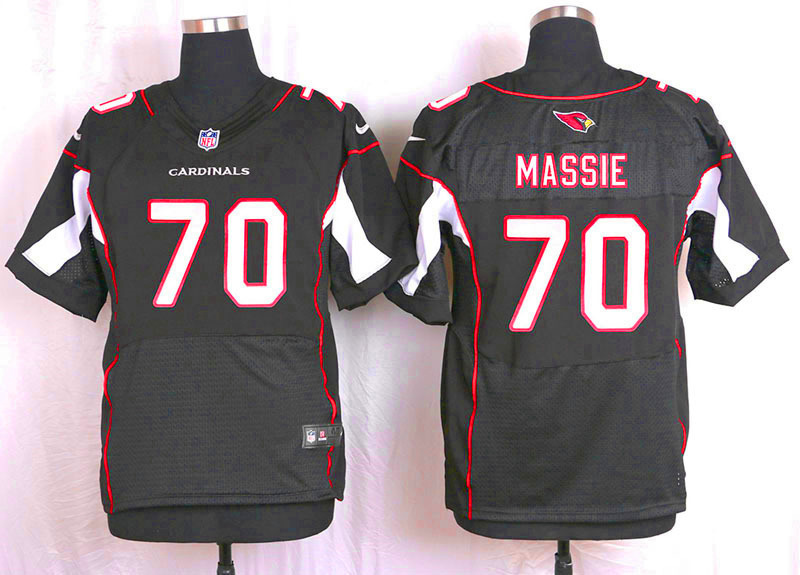 Nike Arizaona Cardinals #70 Massie Black Elite Jersey