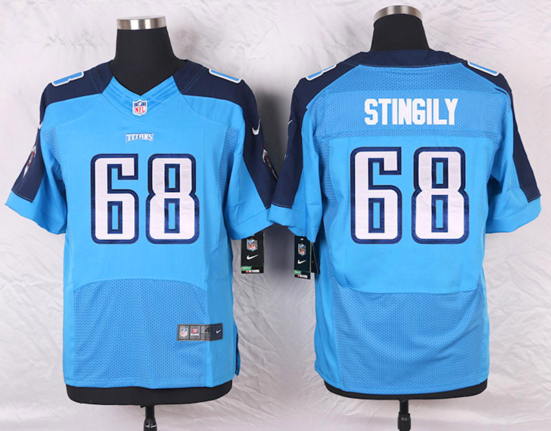 Nike Tennessee Titans #68 Stingily Blue Elite Jersey