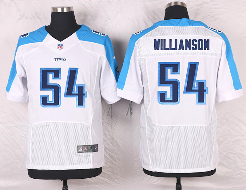 Nike Tennessee Titans #54 Williamson White Elite Jersey