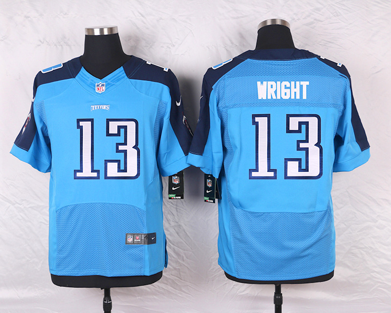 Nike Tennessee Titans #13 Wright Blue Elite Jersey