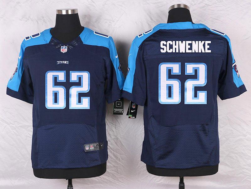 Nike Tennessee Titans #62 Schwenke D.Blue Elite Jersey