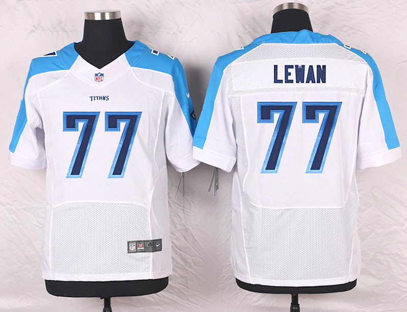 Nike Tennessee Titans #77 Lewan White Elite Jersey