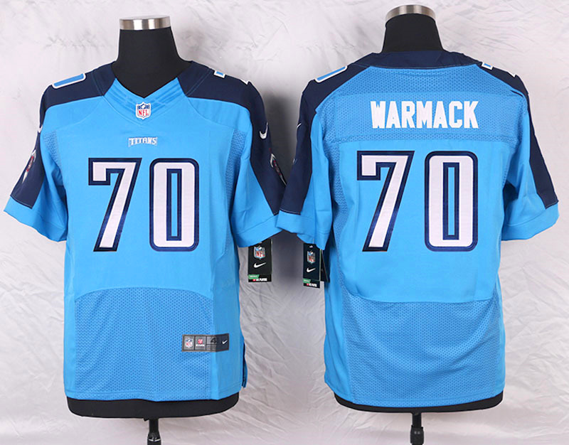 Nike Tennessee Titans #70 Warmack Blue Elite Jersey