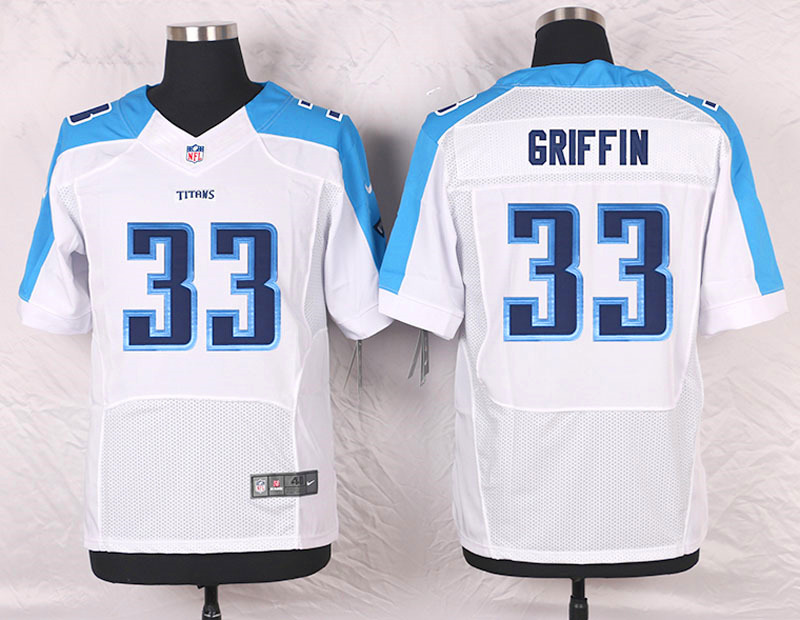 Nike Tennessee Titans #33 Griffin White Elite Jersey