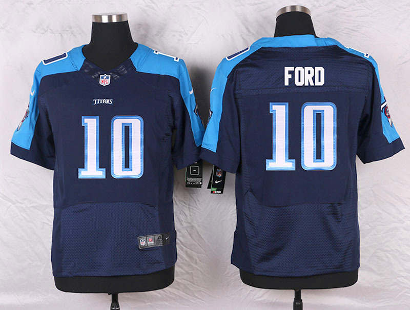 Nike Tennessee Titans #10 Ford D.Blue Elite Jersey