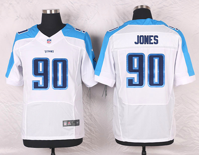 Nike Tennessee Titans #90 Jones White Elite Jersey