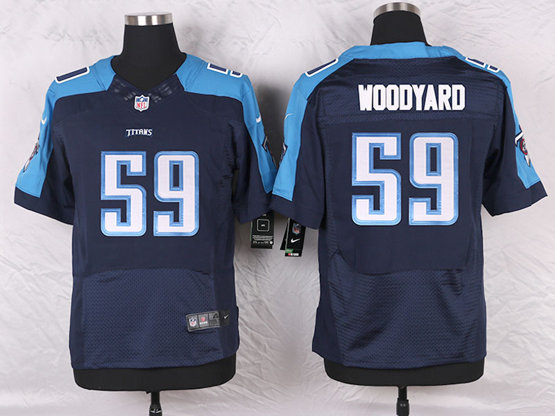 Nike Tennessee Titans #59 Woodyard D.Blue Elite Jersey