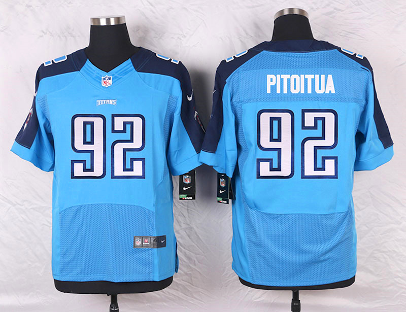 Nike Tennessee Titans #92 Pitoitua Blue Elite Jersey