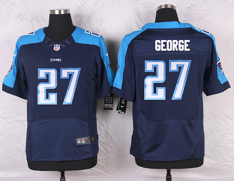 Nike Tennessee Titans #27 George D.Blue Elite Jersey