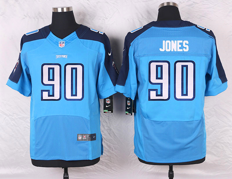 Nike Tennessee Titans #90 Jones Blue Elite Jersey