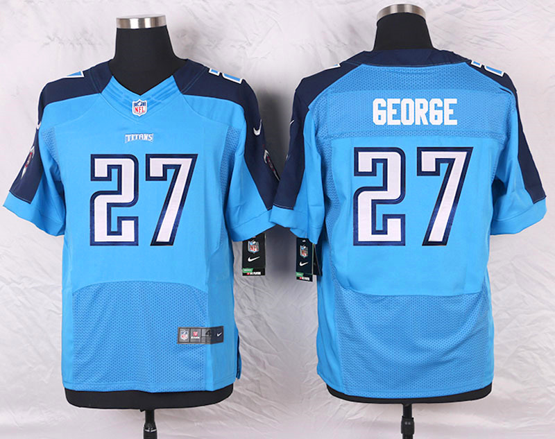 Nike Tennessee Titans #27 George Blue Elite Jersey