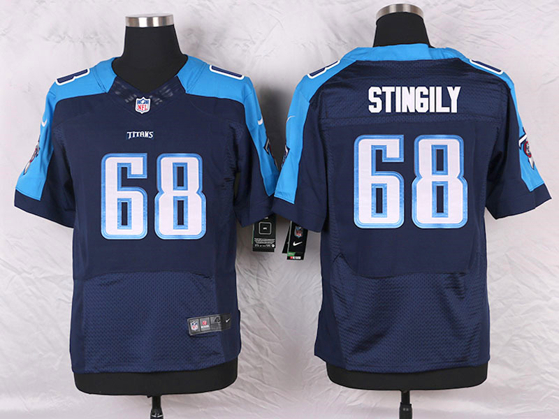 Nike Tennessee Titans #68 Stingily D.Blue Elite Jersey